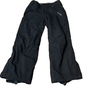 COLUMBIA youth black ski pants,  10/12, gaiters, belt loops , in good condition